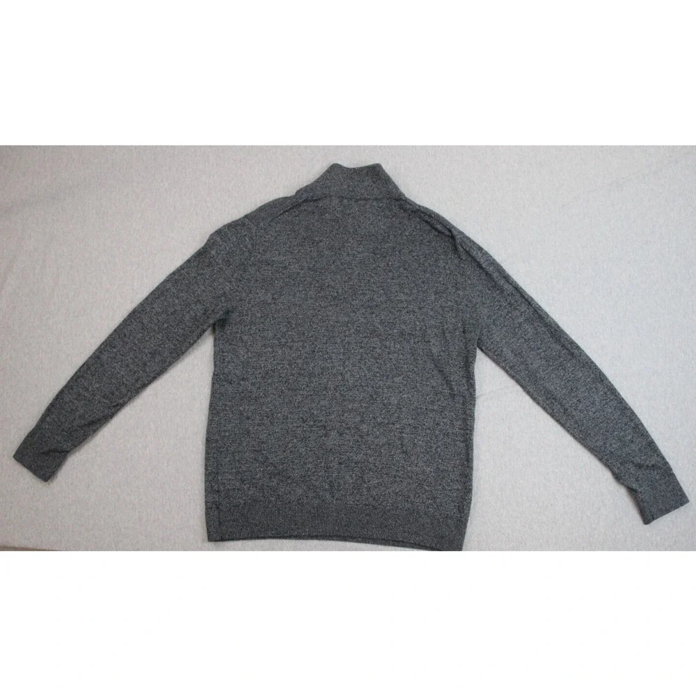 Banana‎ Republic Sweater Men Medium Cotton Cashmere Silk 1/4 Zip Stretch Mock